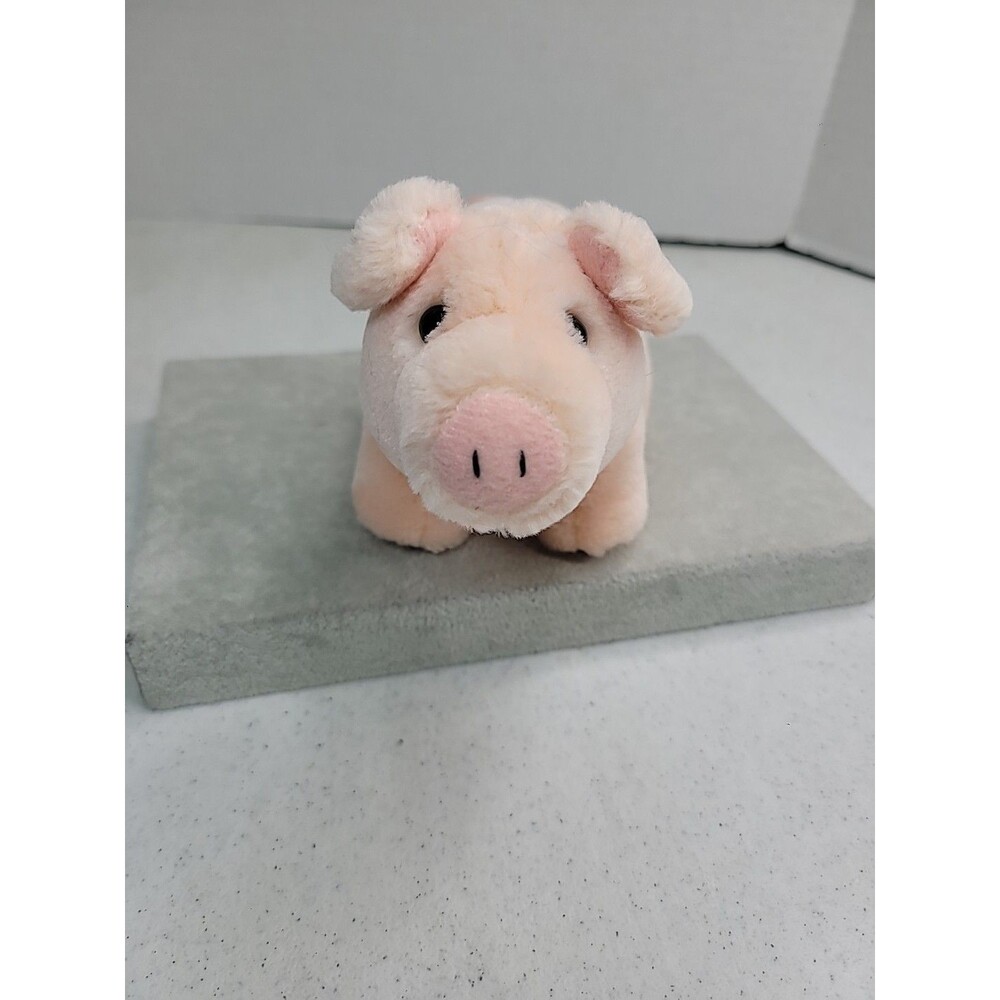 Vintage 1980s Pig Dakin Plush Stuffed Animal Babe  USA Cute  Baby 6" Length